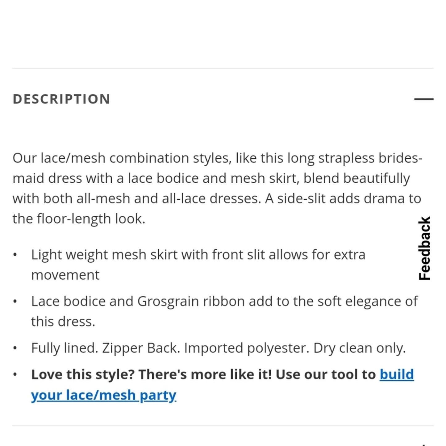 David's Bridal Gold Metallic Taupe Lace and Mesh Long Strapless Dress 8