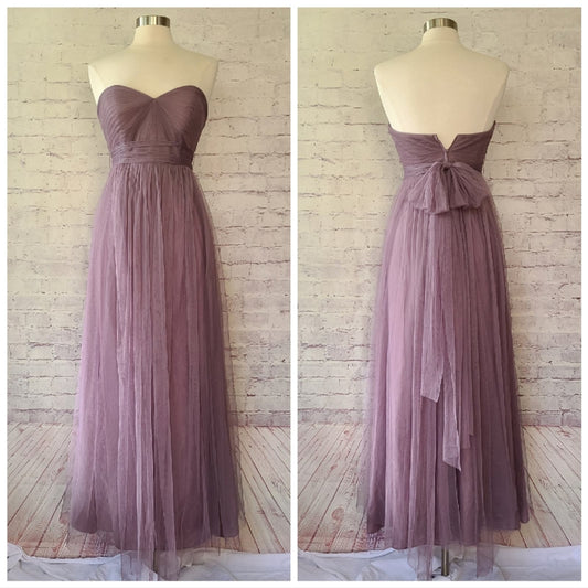 Jenny Yoo Collection Anabelle Convertible Mesh Tulle Strapless Long Dress 6