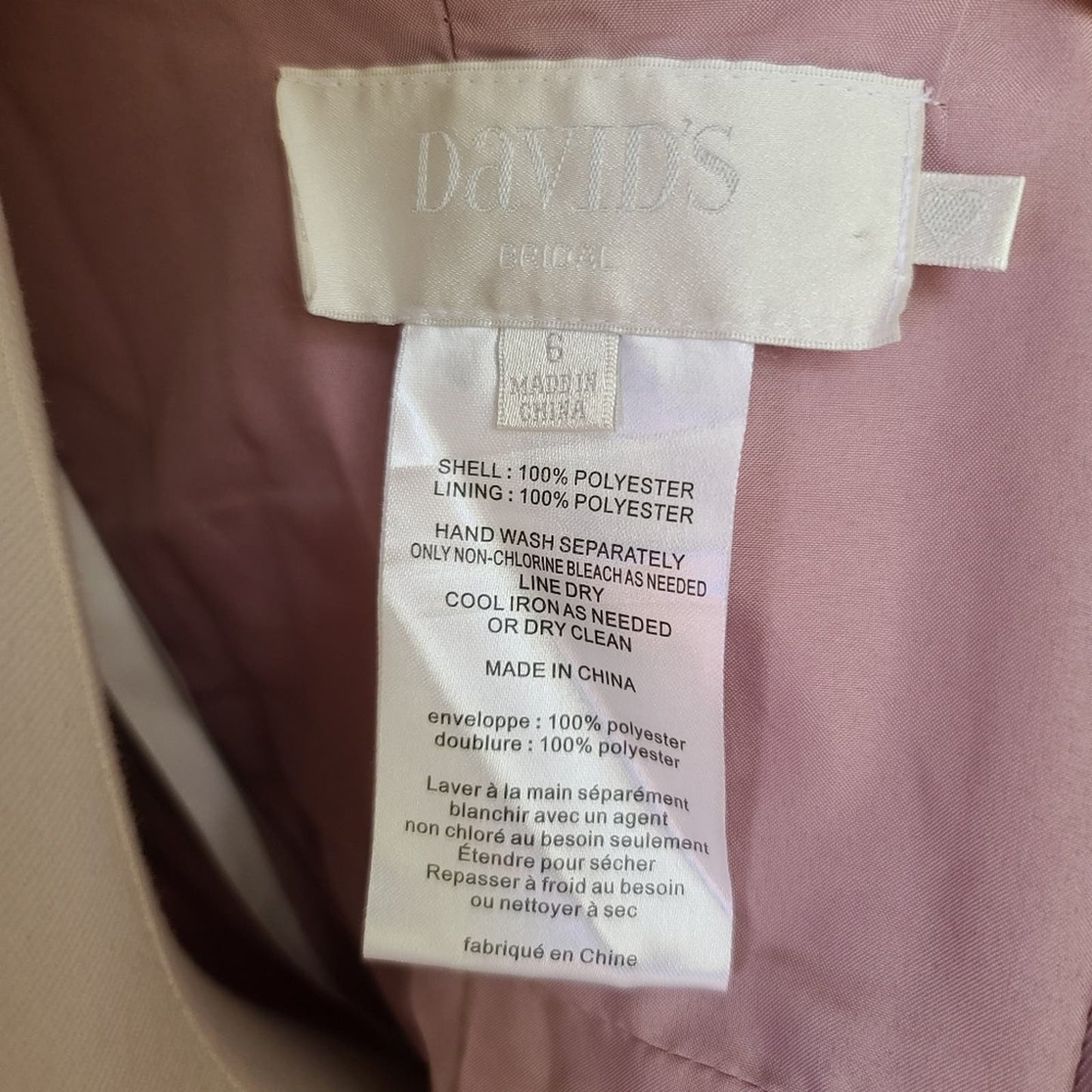 NWT David's Bridal Cold Shoulder Flutter Sleeve Chiffon Long Bridesmaid Dress 6