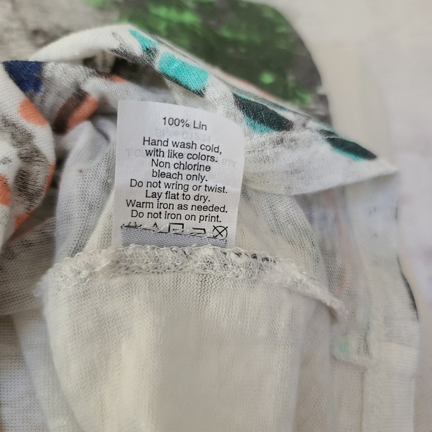 J. Crew Linen Phuket Thailand Beach Scene Short Sleeve Tee Small