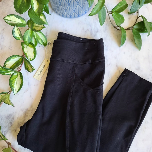 NWT Max Studio Black Casual Pocket Leggings XS