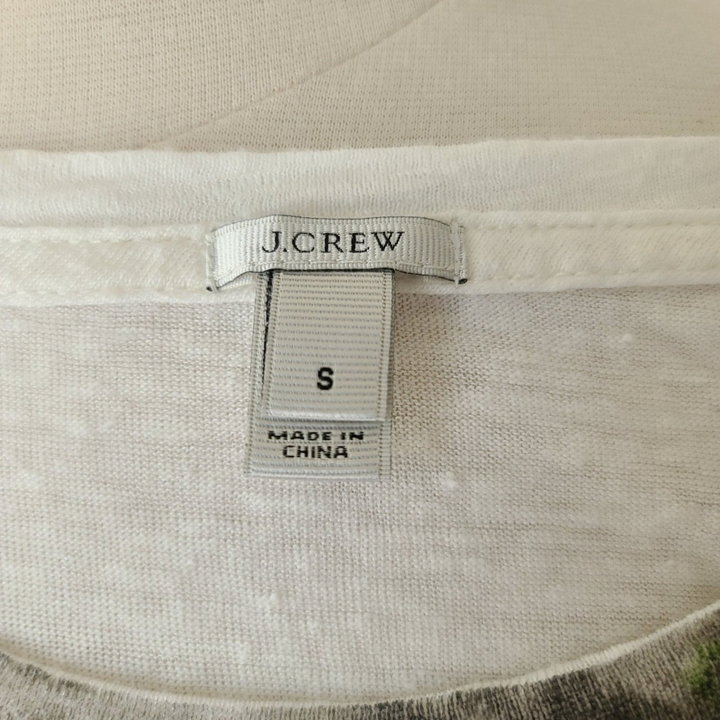 J. Crew Linen Phuket Thailand Beach Scene Short Sleeve Tee Small
