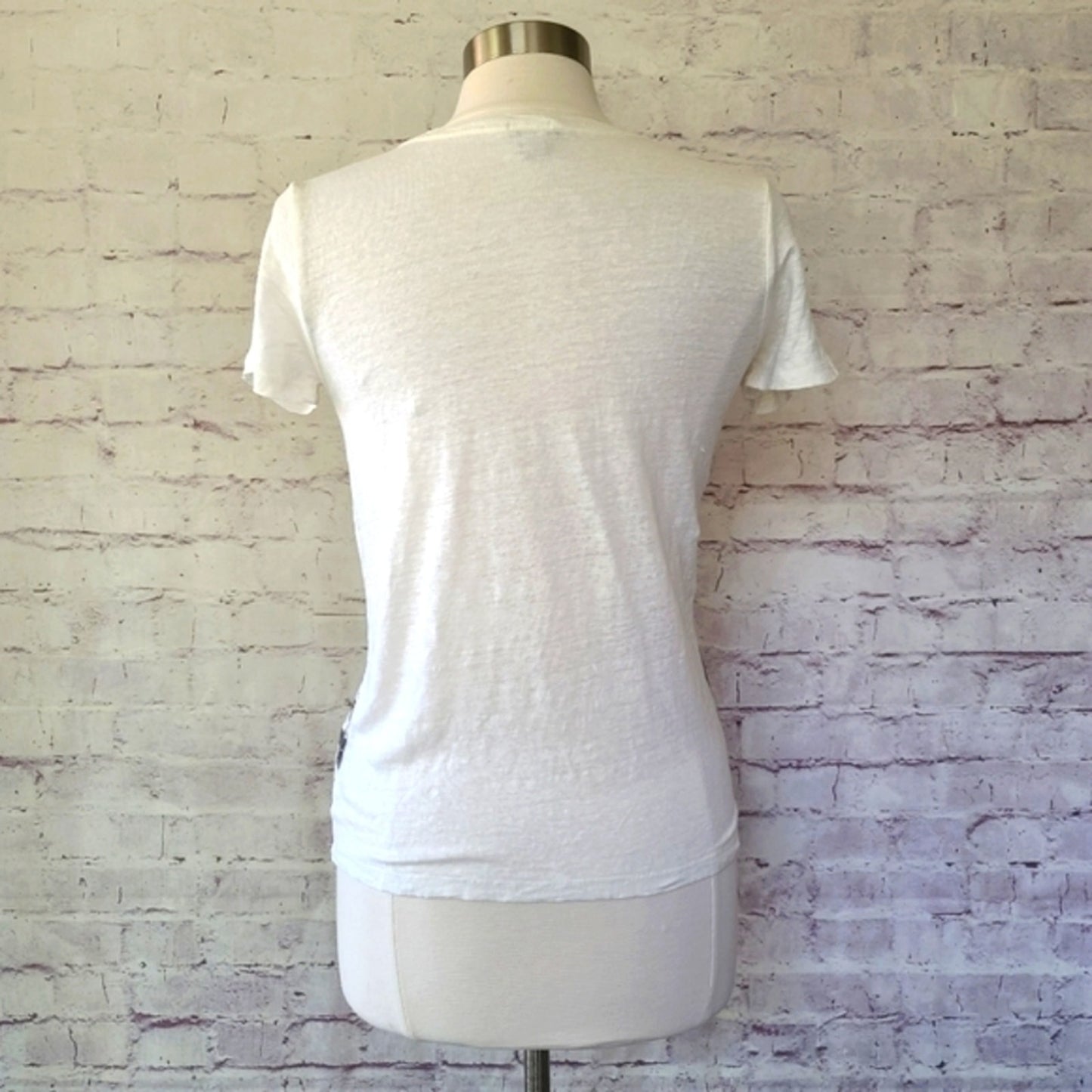 J. Crew Linen Phuket Thailand Beach Scene Short Sleeve Tee Small