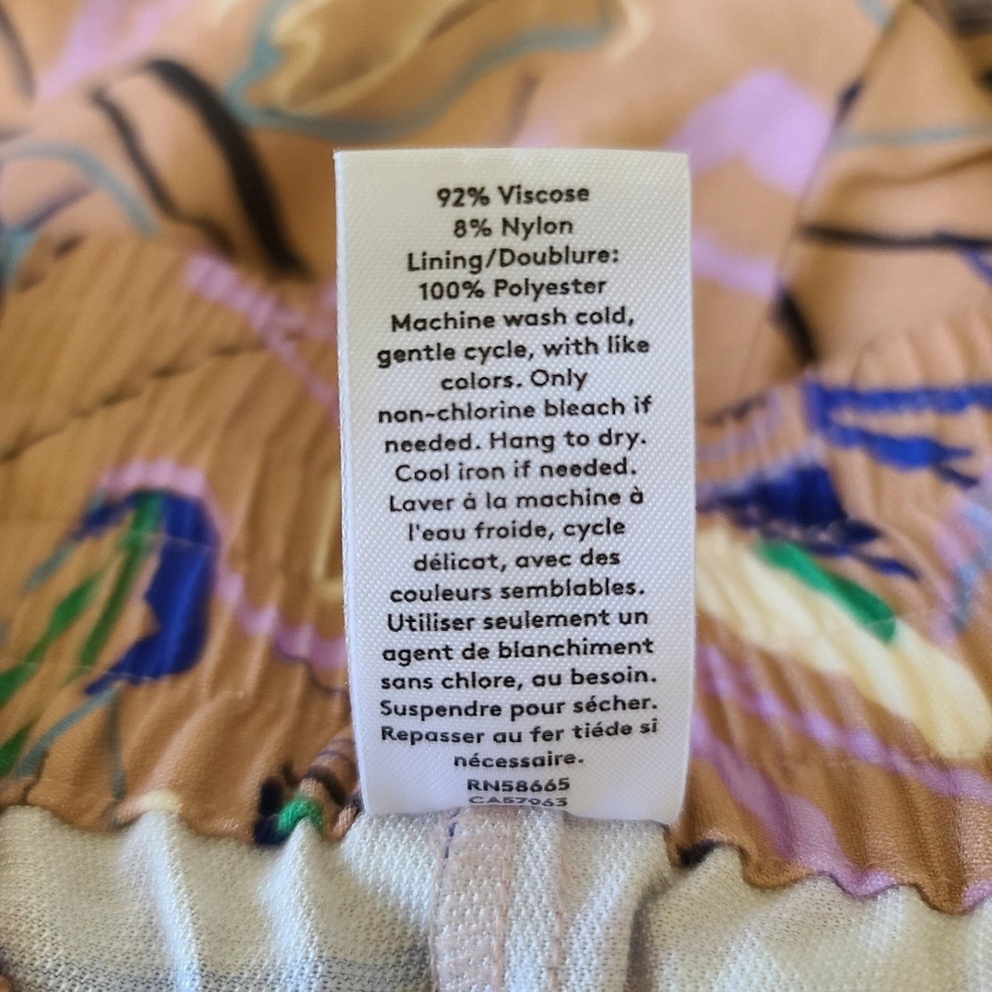 Open Edit Tan Doodle Print High Waist Shorts Medium