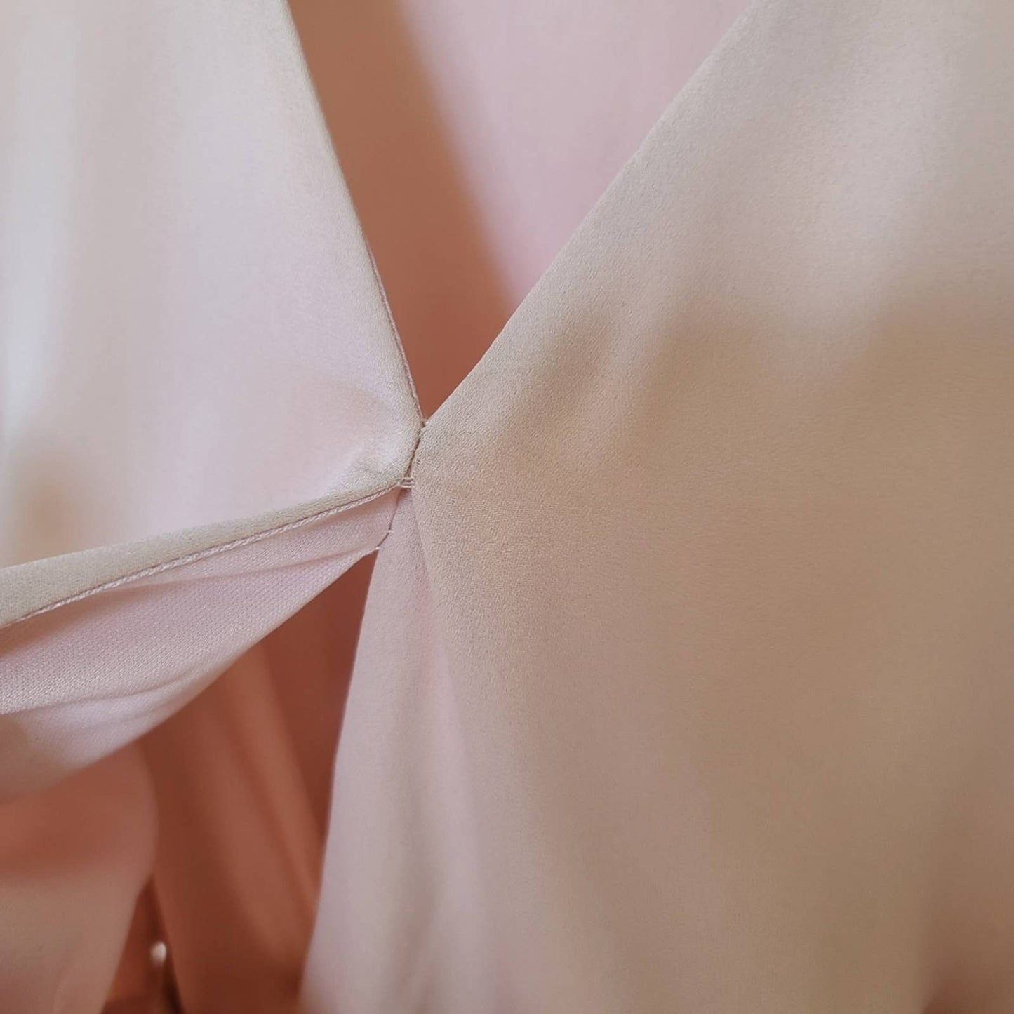 Show Me Your MuMu Blush Pink Flutter Sleeve Short Wrap Dress XS